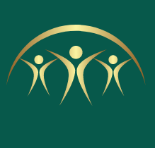 The ICAN,Inc. logo of three cartoon figures with their hands out.